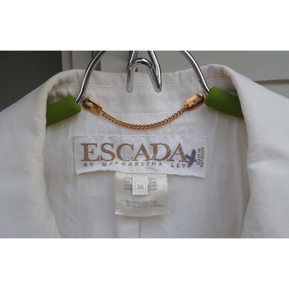 RARE Escada short sleeve cotton long blazer 6-8/36 - Picture 8 of 15